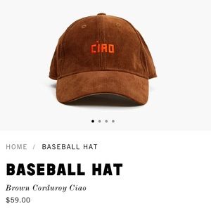 Clare V. Brown Corduroy Ciao Baseball Hat